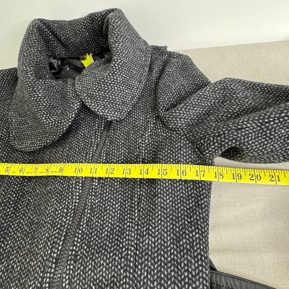 Soia & Kyo‎ Wool Trench Coat Women's Size Small Black